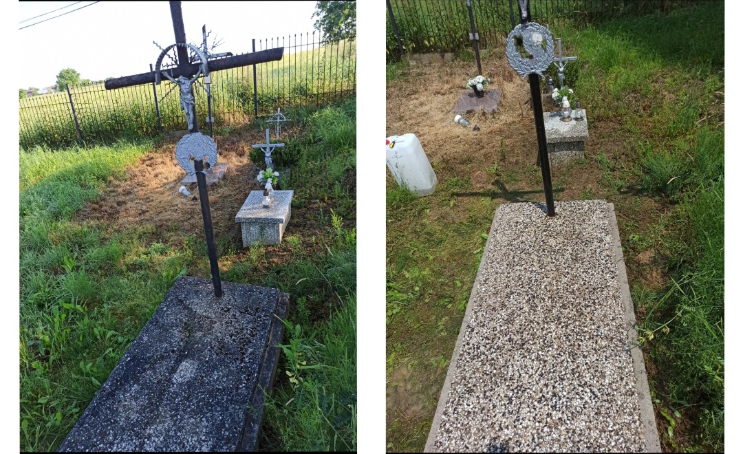 Czyszczenie nagrobka lastryko