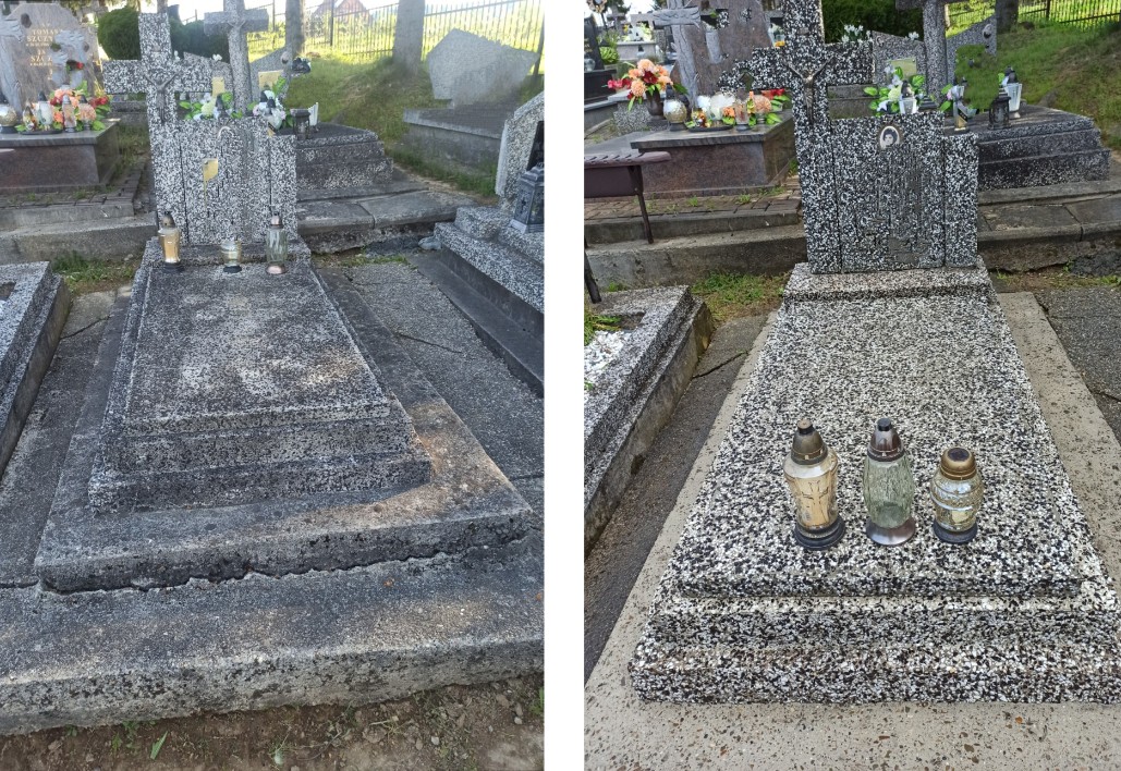 Odnowienie nagrobka lastrykowego