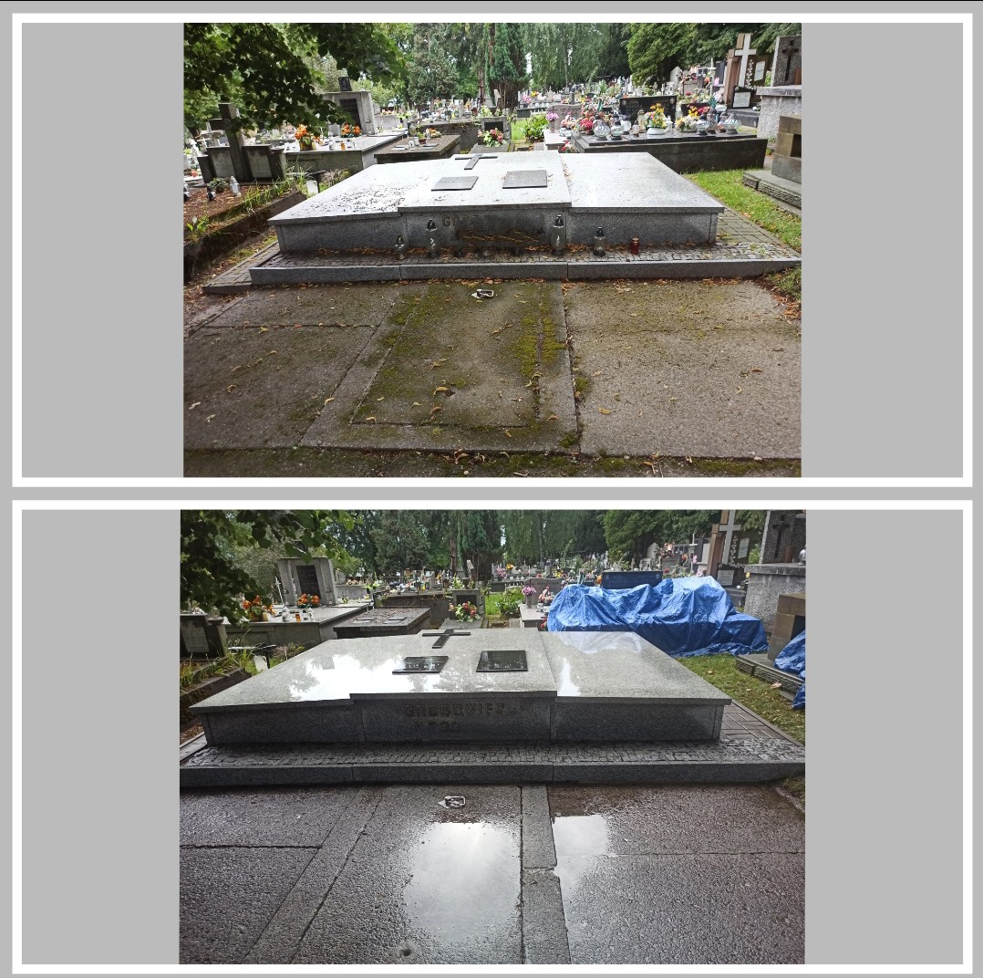 Czyszczenie grobowca Cmentarz Pobitno Rzeszów