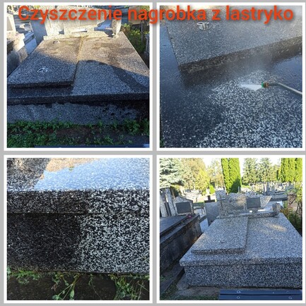 Czyszczenie nagrobka lastryko