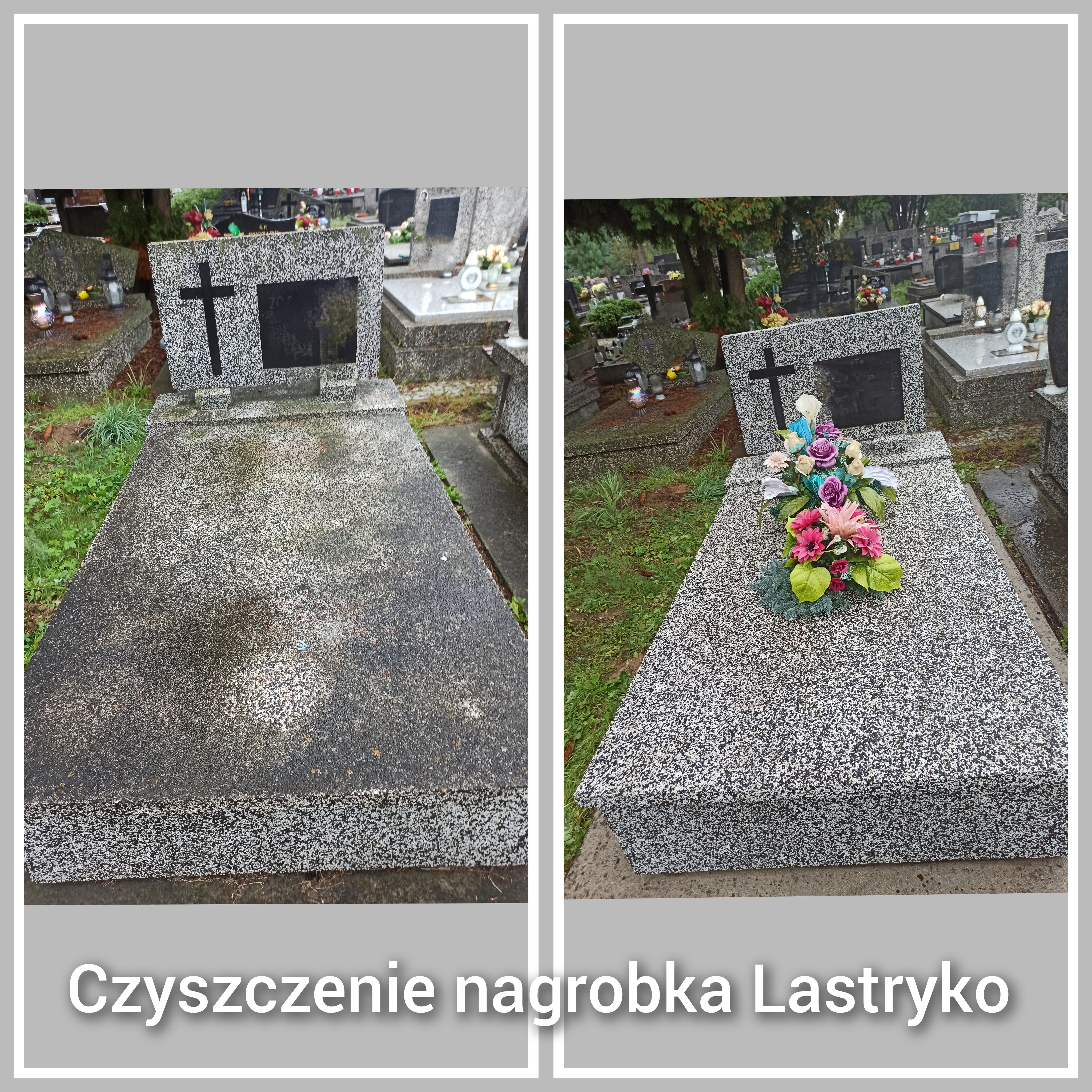 Czyszczenie nagrobka lastryko Rzeszów