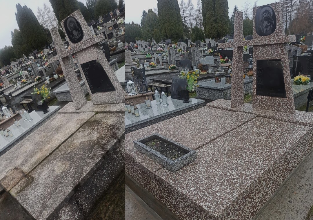 Czyszczenie nagrobka lastryko