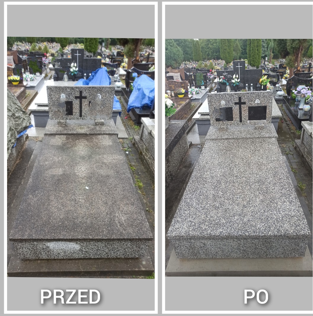 Czyszczenie nagrobka lastryko Rzeszów