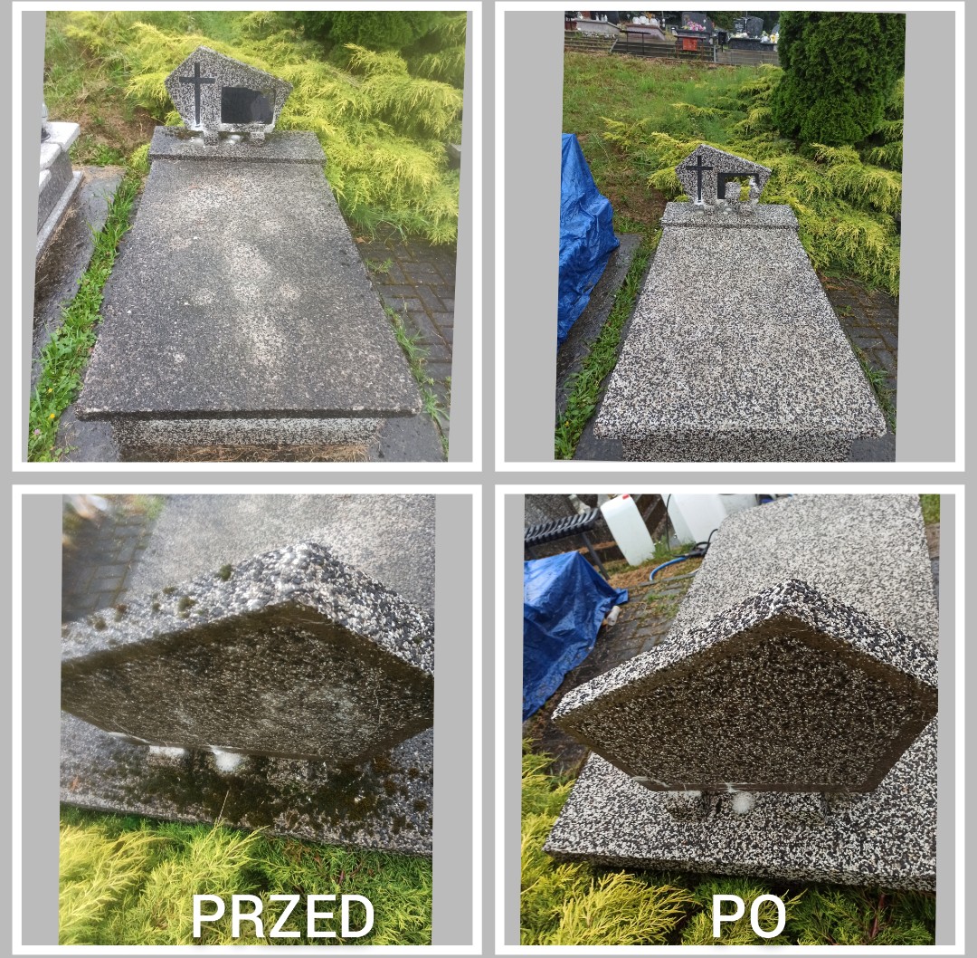 Czyszczenie nagrobka z mchu Rzeszów